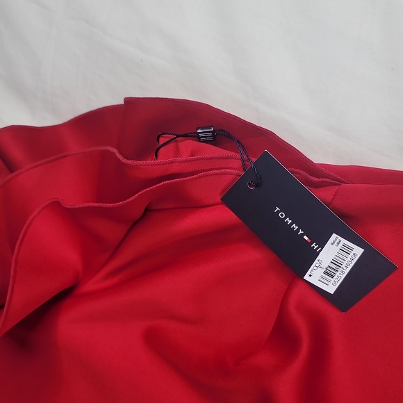 Plus Size Luxury Tommy Hilfiger Career Cocktail Party Red Dress Size 18 W - Picture 14 of 15